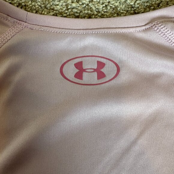 Under Armour Girls Youth Size Large Fitted Long Sleeve Top Light Pink - Picture 7 of 7